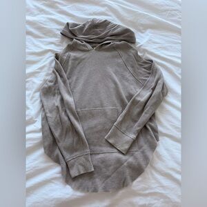 TNA Ribbed Mauve/Gray Knit Hoodie